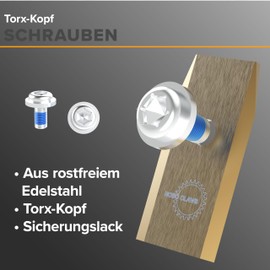 ROBO CLAWS® 33 x Titanium Replacement Blades for Robotic Lawnmowers - With Storage Box & T25 Torx Screws with Safety Lacquer - 0.75 mm Thick - Suitable for Husqvarna, Gardena, Yard Force - Rustproof