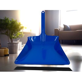 MAAJ Dustpan / Sweeper Shovel Red Metal with Rubber Lip Removable