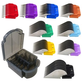 Latest Ver. Animal Stainless Steel Attachment 9 Color Guide Comb Set for all Type A5 Detachable Blades