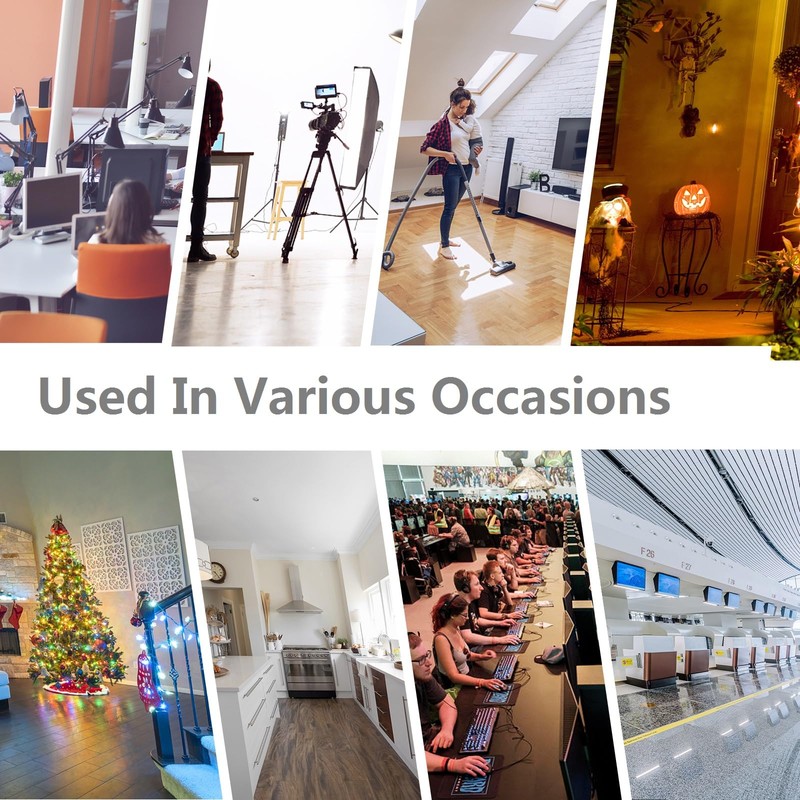 SPARKING 1.5FT Short Extension Cord with Flat Plug - Black