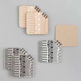 CrafTreat Reusable Patterned Stencil for Painting on Wood - Patterned Partitions - 6X6 Inch - Card Making Background Stencils for Art Journaling - Mixed Media Texture Stencils