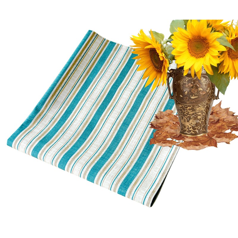 Lashuma Tablecloth Blue High-Quality Square Table Linen 80 x 80