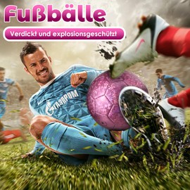 pwavum Fussball lila, Fußball Kinder Unisex, Standard Fussball Größe 5, Wasserdicht & strapazierfähig fusball, Outdoor-Indoor Training fußball Ball, Fussbälle GrößE 5 für Kinder und Erwachsene