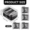 Pack of 4 Thick Pencil Sharpeners, Thick and Thin Pencils