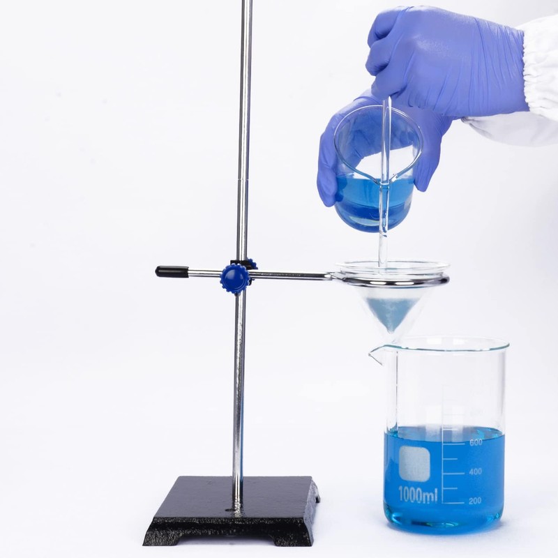 Labasics 2-Pack Glass Heavy Wall Funnel Borosilicate Glass Funnel, Short