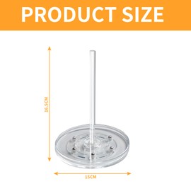 xyuayamz Wool Yarn Holder, Rotating with Ball Bearing, Yarn Holder, Vertical Yarn Storage, Wool Ball Holder for Crochet and Knitting, Crochet Gift for Knitting Lovers, Acrylic, Transparent