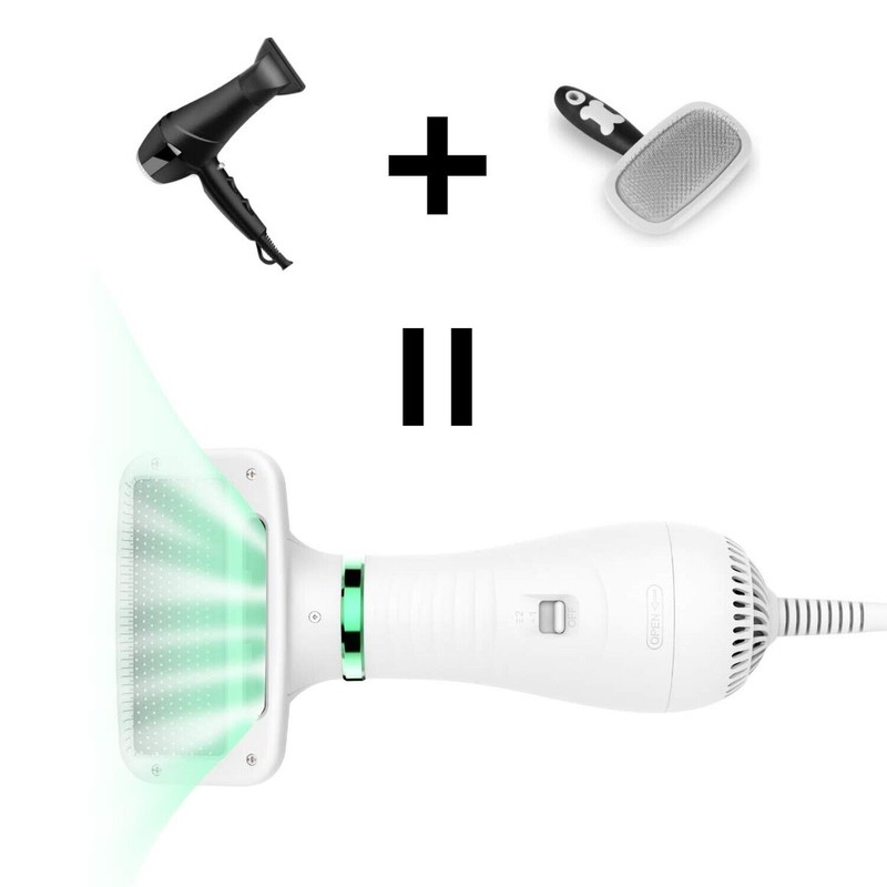 LIVEKEY 2-in-1 Pet Grooming Dryer with Adjustable Temperature and Slicker