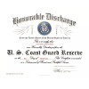 United States Coast Guard Reserve Honorable Discharge Replacement Certificate