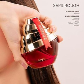 Sapil Rouge Perfume for Women - Long-Lasting Amber Floral Dubai EDP Spray 3.4 Oz - Elegant Arabic Cologne for Everyday & Special Occasions