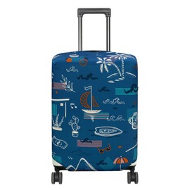 HYPER VENTURE Washable Luggage Cover - Fashion Suitcase Protector Fits 18-22 Inch Luggage (Hawaii Beach, S)