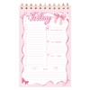 FYSUIMU Pink Bow To Do List Notebook A5 Undated Spiral
