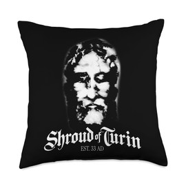 Shroud Of Turin Face of Jesus Christ Catholic Throw Pillow