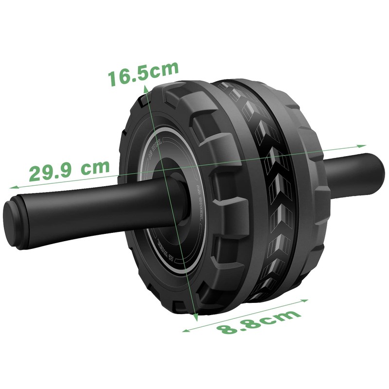 FEELCAT Abdominal Roller, Silent, Wide Roller, High Stability, For Beginners,