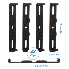 ASelected 4 x Frameless Licence Plate Holders Universal Licence Plate Holder Licence Plate Holder Frameless Frameless Clip-on Licence Plate Holder