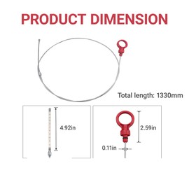 YYTQP Transmission Dipstick 917-327 Fit for Ram Chrysler, Level Tool with Directions Check Auto Trans Fluid Oil Level 8863B 9336 9336A 42RLE 62TE 2.7 3.5 3.6 3.7 5.7 6.1 6.4
