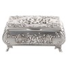 Retro Zinc Alloy Metal Stereoscopic Rose Carved Jewelry Box Ring