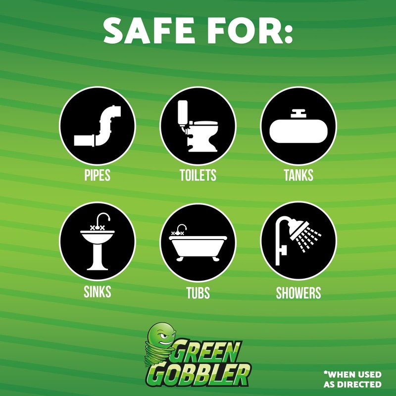 Green Gobbler Industrial Strength Grease and Hair Drain Clog Remover