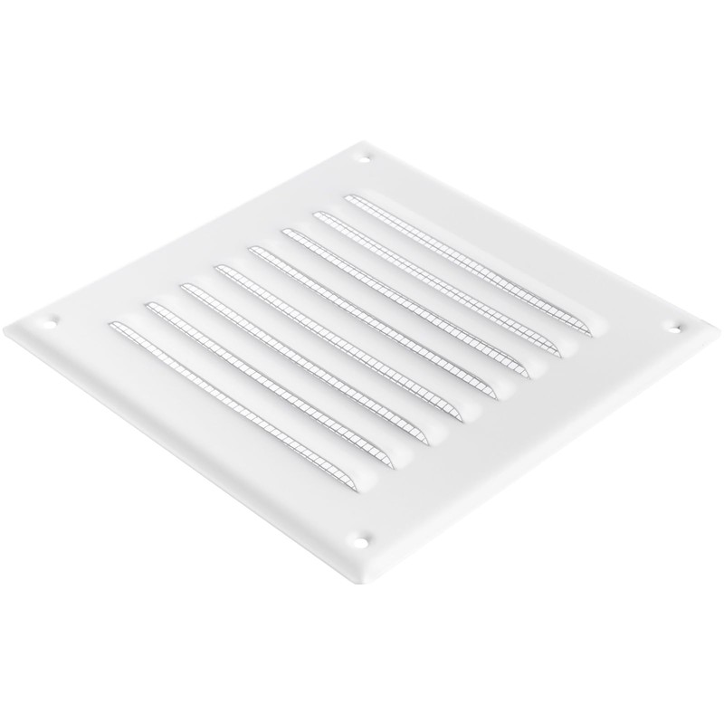HVAC OV 5 x 5 Inch (Inner) White Stainless Steel