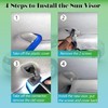 Yukrotor Right Passenger Side Sun Visor RH with Mirror Compatible