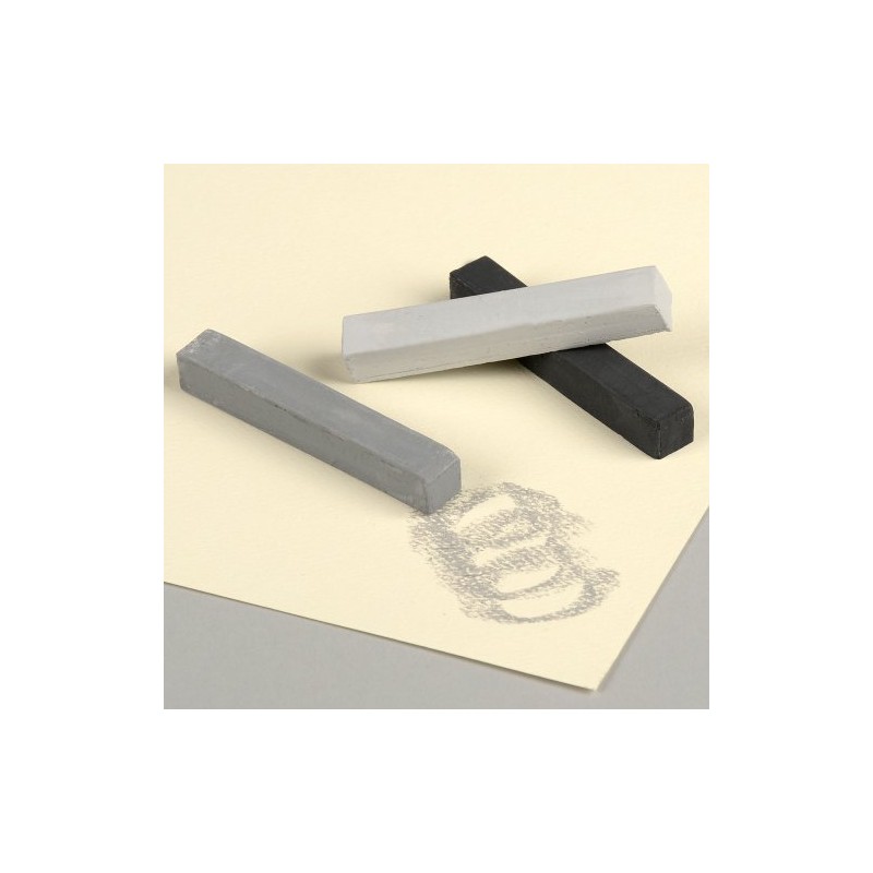 Quartet Alphacolor Soft Square Pastels, 7 Hi-Fi Gray Tones, 12
