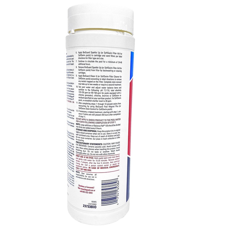 BioGuard Erase Iron Stain Remover, 1.75 lb, Highly Effective Iron