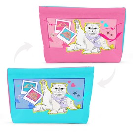 Cat Gifts for Cat Lovers Cute Cat Makeup Bag Inspired Music Lover Gifts Fan Singer Merch Friendship Gifts for Women Friends Cat Mom Cat Lady Colleague Birthday Mothers Day Christmas Cosmetic Bag