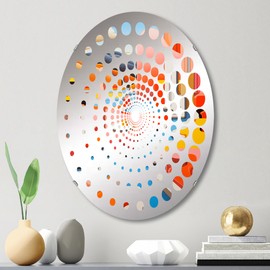 Geyser wall mirror, Oval 0 mirror, Round Peach bathroom mirror, Geyser vanity mirror Industrial Geyser In Pastel De Stijl printed mirror decor, oval mirror 20x30