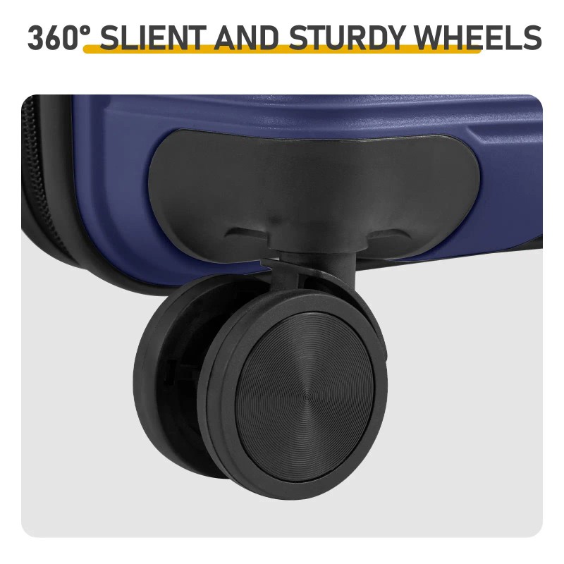 Non-TSA Customs Lock 3-in-1 Navy Blue PP Trolley Case 20in