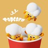 Cute Popcorn Night Light Silicone Nursery Night Light 3 Levels