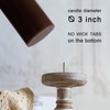 MOZEAL 3" x 6" Hand-Poured Unscented Candle,Dripless Pillar Candle Set