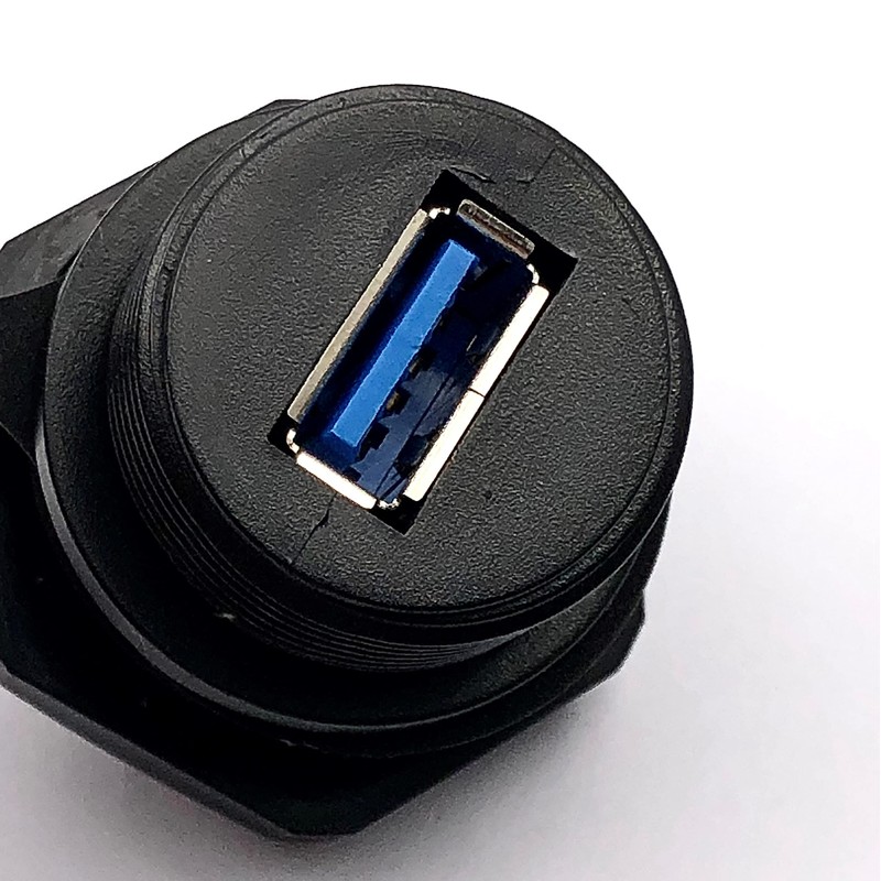 DEVMO 2PCS Electrical USB3.0 Female to Female IP67 Waterproof Connector,