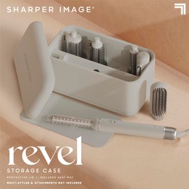 Sharper Image® Revel Airflow Styler Storage Case - Hair Tool Organizer| Durable Protective Case with Heat Pad for Multi-Styler and Attachments| Bathroom Countertop Hair Wrap Styler Organization