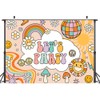Lofaris 7x5ft Let's Party Backdrop Groovy Birthday Party Invitation Let's