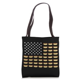 Patriotic US Flag Hot Dogs Funny Hot Dog Tote Bag
