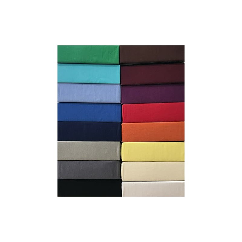 Leonado Vicenti Fitted Sheet, 100% Cotton Jersey, Choice of Colours,