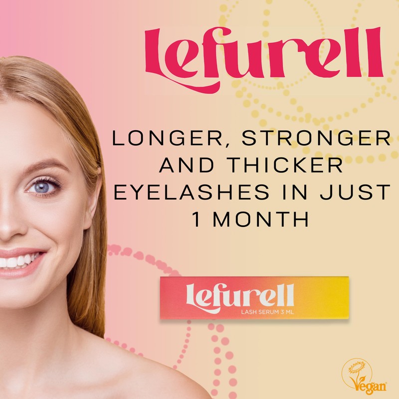 LEFURELL Eyelash Growth Serum, Lash Serum – Longer, Fuller and