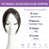 10" Clip in Bangs Hand-tied Base, 360° Clip In Hair
