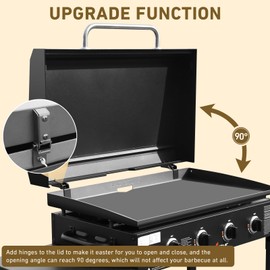 Hinged Lid for Blackstone Griddle 36 inch Griddle, Griddle Grill Hard Cover for Blackstone 1554 1836 1825 1866 2149 1984 2151 1863 2122, Flat Top Lid for Blackstone 36" Lids