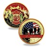 Wildland Firefighter Challenge Coin Thin Red Line Brotherhood Fire Rescue Fireman Coin