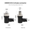 Eonvic M12 4 Pin Male Connector, 12mm A Code Right