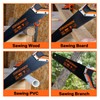JORGENSEN 15” Hand Saw, Black Coated Coarse Handsaw 8TPI for