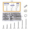 64pcs 1/4" Hex Lag Bolts Screws Washer Assortment Kit,Heavy Duty