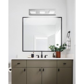 Likelgn Modern Bathroom Vanity Light, Bathroom Light Fixtures Over Mirror, 22", 3-Light LED Vanity Light 3000K 4000K 5000K CCT Adjustable, Chrome