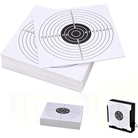 100 Pack - Air Shot Paper Targets Trap Target - 5.5 by 5.5 - Fits Gamo Cone Traps and Metal Box BB Catcher Target Holder Pellet Trap for Air Rifle/Airsoft Pistol