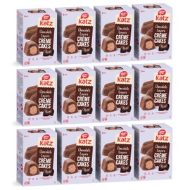 Katz Gluten Free Chocolate Lovers Creme Snack Cakes. Free of Dairy, Soy, Tree Nuts, and Peanuts, Kosher 8.8oz (12 pk)