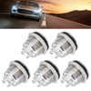 5Pcs Button Switch Stainless Steel Flat Top Button with LED