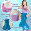 AUNGKWANG Mermaid Costume Girls, Pack of 4 Mermaid Dress Girls,