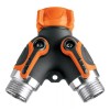 Truper Conector ''y'' 3/4'' Metálico Recubrimiento Truper 102248 Color Negro/naranja