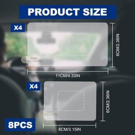 Rislobx Dashcam Windshield Sticker, 8PCS Electrostatic Stickers for Dash Cam Anti-Scratch Transparent Windshield Film Applicator for Mounting Dash Cam