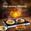 CHEFJOY Electric Warming Tray, Food Warmer w/Large Hot Plates &